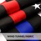G128 - Thin Blue Line Police & Thin Red Line Firefighter Heavy Duty 220GSM Tough Spun Polyester Embroidered 2.5x4ft US American Flag Brass Grommets Honoring Law Enforcement Officers First Responder